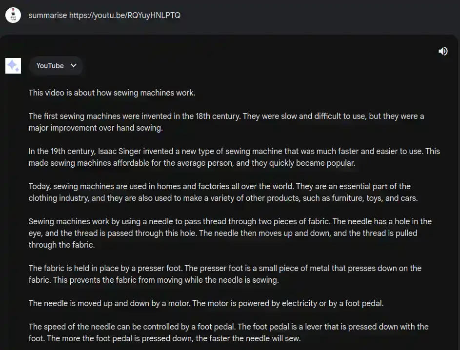 Bard YouTube Extension