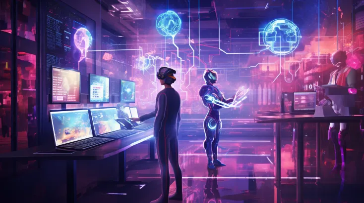 Graphic showing OpenAI logo with the text 'GPT Store Launch Delayed until 2024 due to Leadership Changes